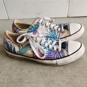 Converse Blue and Purple Artistic Sneakers